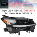 Right LED Headlight 26010-7LF5A For Nissan Kicks 2025-2026-1