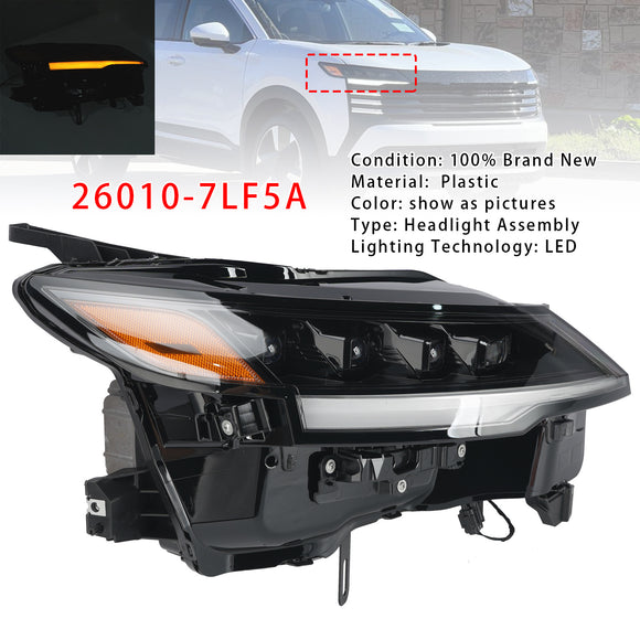 Right LED Headlight 26010-7LF5A For Nissan Kicks 2025-2026