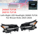 Left+Right LED Headlight 26060-7LF5A 26010-7LF5A For Nissan Kicks 2025-2026-1