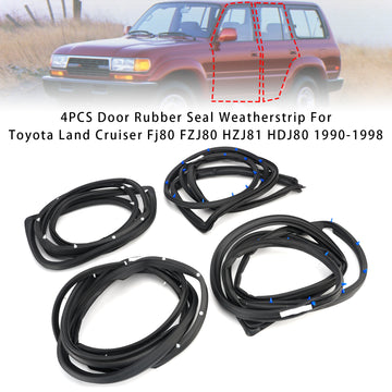 4 Stück Türdichtungen für Toyota Land Cruiser Fj80 Fzj80 Hzj81 Hdj80 1990–1998