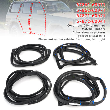 4 Stück Türdichtungen für Toyota Land Cruiser Fj80 Fzj80 Hzj81 Hdj80 1990–1998 - 0