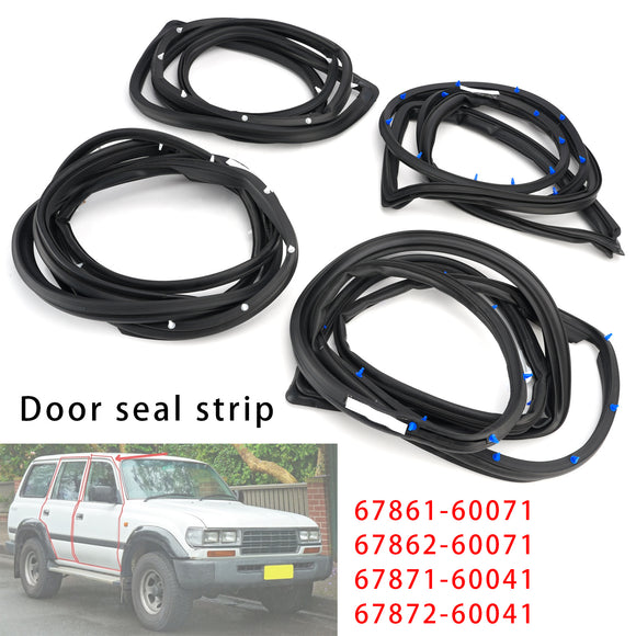 4 Stück Türdichtungen für Toyota Land Cruiser Fj80 Fzj80 Hzj81 Hdj80 1990–1998