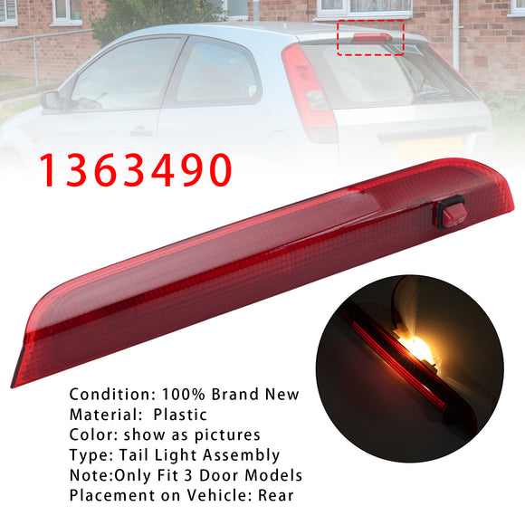 Third Brake Light Auxiliary Brake 1363490 For Ford Fiesta 3 Door MK6 03-2008 Red