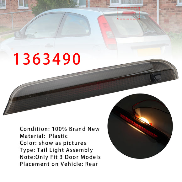 Third Brake Light Auxiliary Brake For Ford Fiesta 3 Door MK6 2003-2008 Smoke