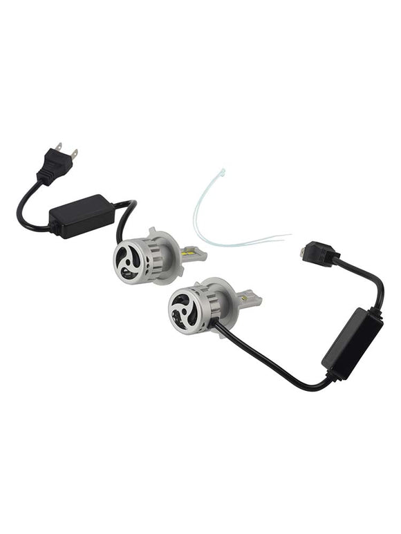 Kit d'ampoule de phare LED, lampe de faisceau haut et bas H4 12V 55W 6500K 4000LM pour HELLA