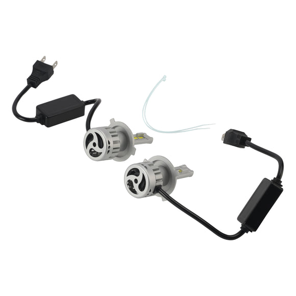 Kit d'ampoule de phare LED, lampe de faisceau haut et bas H4 12V 55W 6500K 4000LM pour HELLA