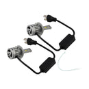 Kit d'ampoule de phare LED, lampe de faisceau haut et bas H4 12V 55W 6500K 4000LM pour HELLA-7