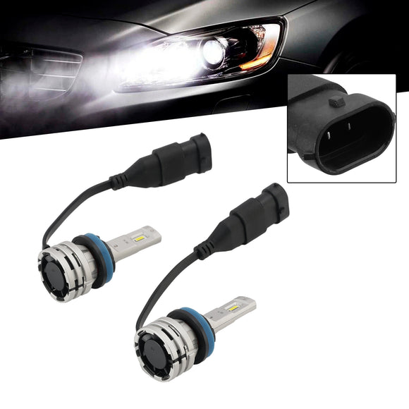 Kit de bombillas de faros LED de haz alto/bajo H8 H9 H11 12V 24W 6500K refrigeración por ventilador para HELLA