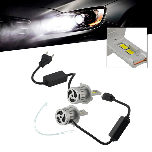 Kit d'ampoule de phare LED, lampe de faisceau haut et bas H4 12V 55W 6500K 4000LM pour HELLA
