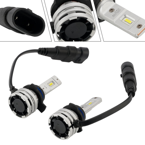 Kit lampadine per fari a LED abbaglianti/anabbaglianti HIR2 9012 12V 24W 6500K Ventola di raffreddamento per HELLA