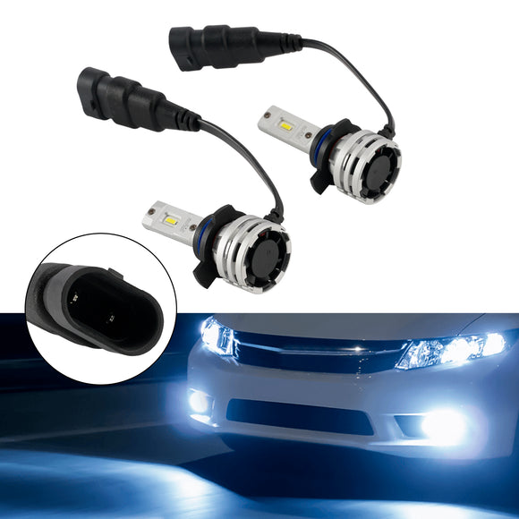 Kit lampadine per fari a LED abbaglianti/anabbaglianti HIR2 9012 12V 24W 6500K Ventola di raffreddamento per HELLA
