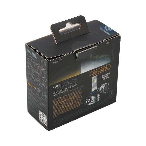 Kit lampadine per fari a LED abbaglianti/anabbaglianti HIR2 9012 12V 24W 6500K Ventola di raffreddamento per HELLA