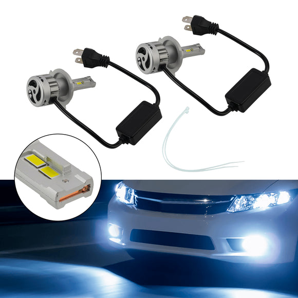 Kit d'ampoule de phare LED, lampe de faisceau haut et bas H4 12V 55W 6500K 4000LM pour HELLA
