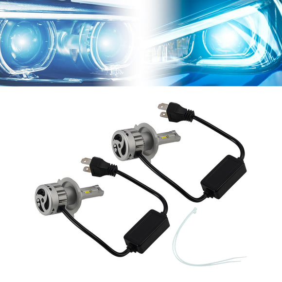 Kit d'ampoule de phare LED, lampe de faisceau haut et bas H4 12V 55W 6500K 4000LM pour HELLA