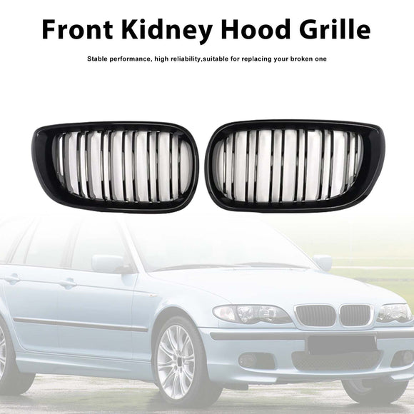 Calandre de capot avant pour BMW E46 série 3 4 portes 2002 – 2005, noir brillant