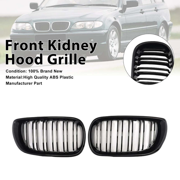Calandre de capot avant pour BMW E46 série 3 4 portes 2002 – 2005, noir brillant