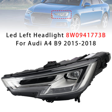 2015-2018 Audi A4 B9 LED-ajovalo vasen 8"W0941773B - 0