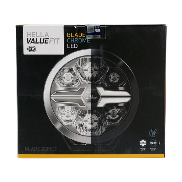 Lâmpada Auxiliar Redonda ValueFit 9 Ref.25 12/24V 17W 1700LM 6000K Para HELLA