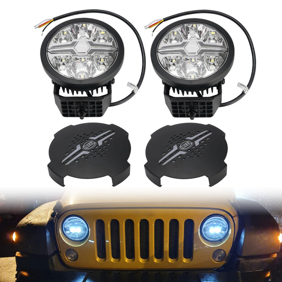 Round Auxiliary Lamp ValueFit 6 12/24V 90W 8500LM 6000K For HELLA
