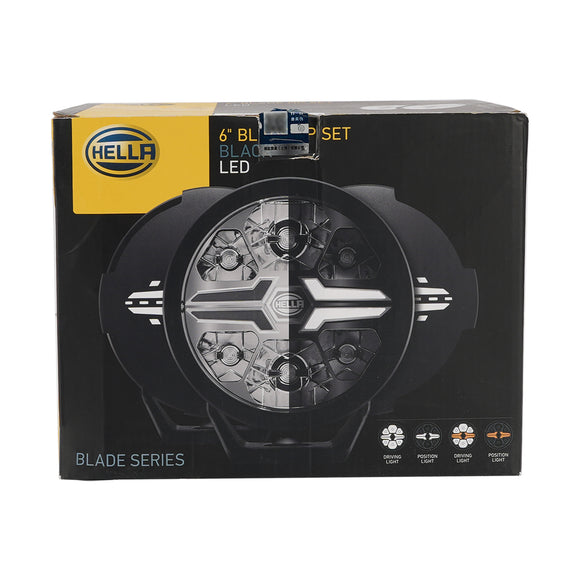 Round Auxiliary Lamp ValueFit 6 12/24V 90W 8500LM 6000K For HELLA