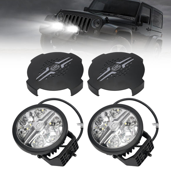 Round Auxiliary Lamp ValueFit 6 12/24V 90W 8500LM 6000K For HELLA