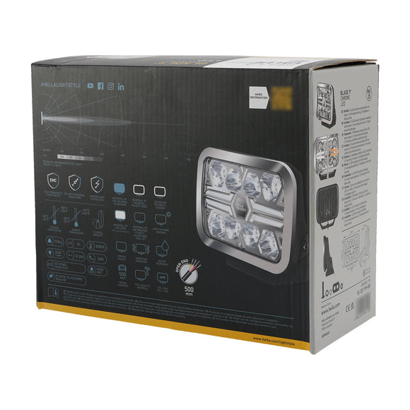 Vierkante Extra Lamp ValueFit 9 Ref.25 12/24V 36W 2600LM 6000K Voor HELLA