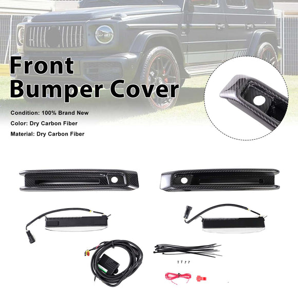 Carbon Fiber Front Bumper Fog Lights Frame Fit Mercedes G-Class W464 G63 2019+