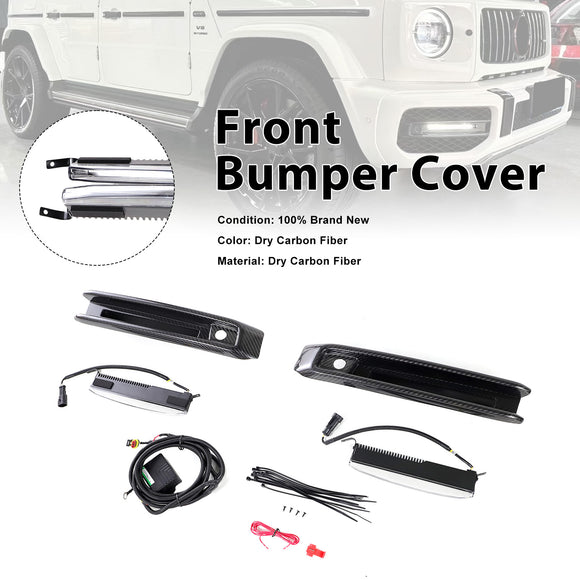 Carbon Fiber Front Bumper Fog Lights Frame Fit Mercedes G-Class W464 G63 2019+