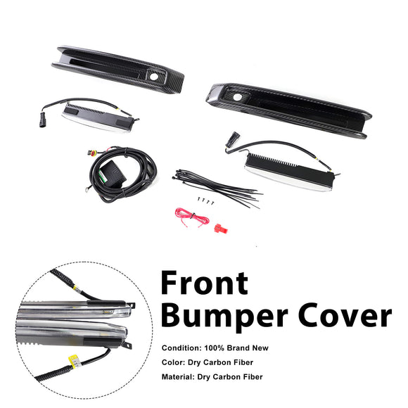 Carbon Fiber Front Bumper Fog Lights Frame Fit Mercedes G-Class W464 G63 2019+