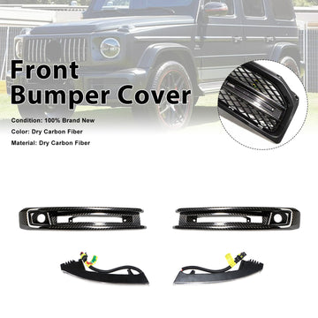 DRY CF Front Bumper Fog Lights Frame Fit Mercedes G-Class W464 G63 2019+ - 0