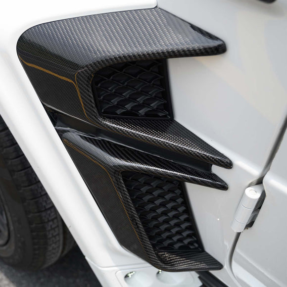Kotflügelverbreiterungen aus Trockencarbon, Radlaufverkleidungen passend für Mercedes-Benz W464 B700 B800 2019+ Breit