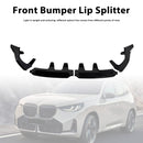 Gloss Black Front Bumper Lip Spoiler Splitter Fit BMW X3 G45 M-Sport 2025+-5