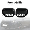 Parrilla de parachoques delantero negra compatible con BMW X3 G45 2025+ con luz LED-5