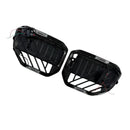 Parrilla de parachoques delantero negra compatible con BMW X3 G45 2025+ con luz LED-8