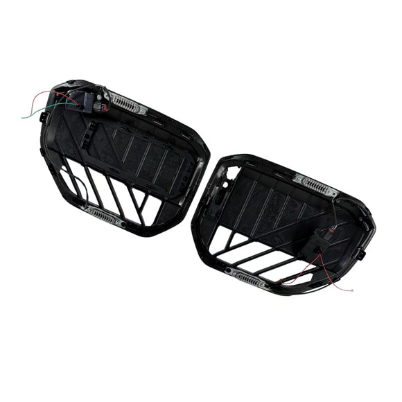 Parrilla de parachoques delantero negra compatible con BMW X3 G45 2025+ con luz LED
