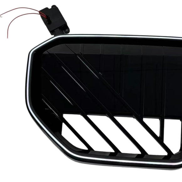 Parrilla de parachoques delantero negra compatible con BMW X3 G45 2025+ con luz LED