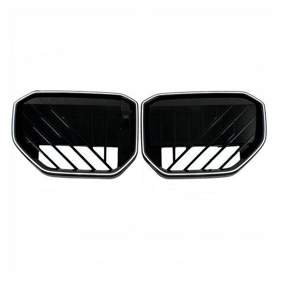 Parrilla de parachoques delantero negra compatible con BMW X3 G45 2025+ con luz LED