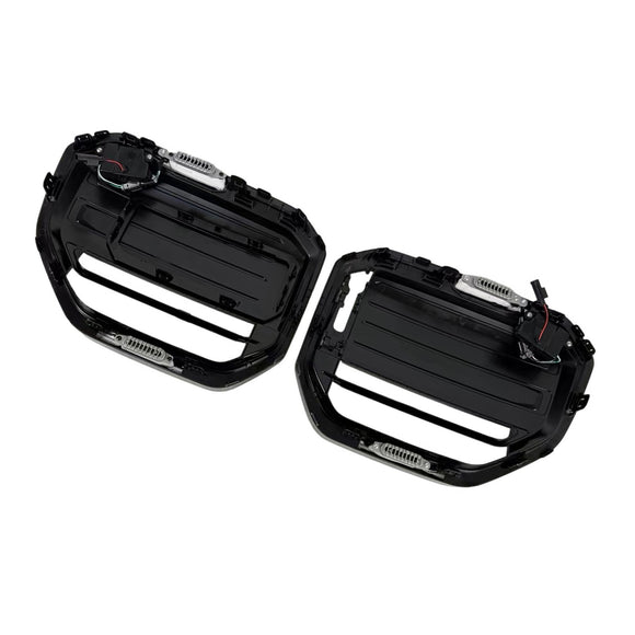 Rejilla de parachoques delantero estilo M50 compatible con BMW X3 G45 2025+ negro con luz LED