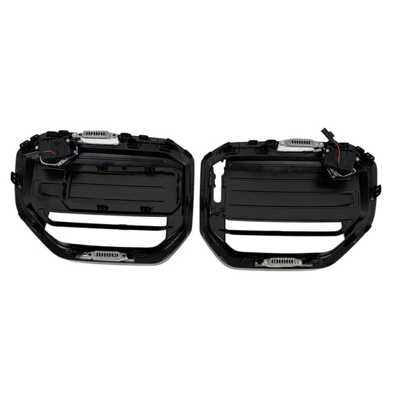 Rejilla de parachoques delantero estilo M50 compatible con BMW X3 G45 2025+ negro con luz LED