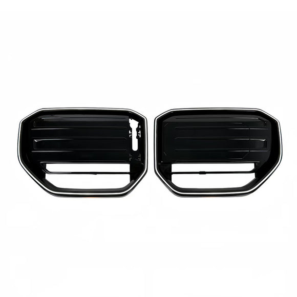 Rejilla de parachoques delantero estilo M50 compatible con BMW X3 G45 2025+ negro con luz LED