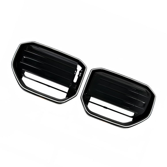 Rejilla de parachoques delantero estilo M50 compatible con BMW X3 G45 2025+ negro con luz LED