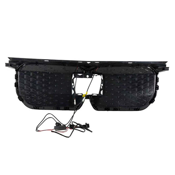 Schwarzer Frontstoßstangengrill für BMW iX1 U11 2023–2025 mit LED-Licht