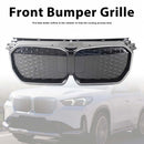 Zwart Chrome Voorbumper Grill Grille Fit BMW iX1 U11 2023-2025 W/LED Licht-5