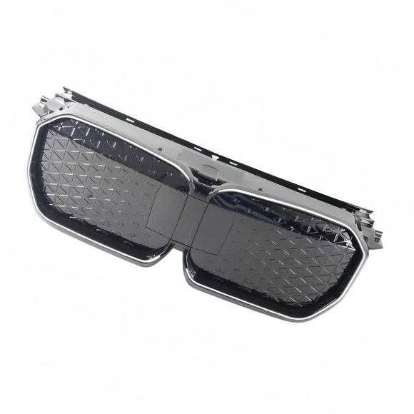 Zwart Chrome Voorbumper Grill Grille Fit BMW iX1 U11 2023-2025 W/LED Licht