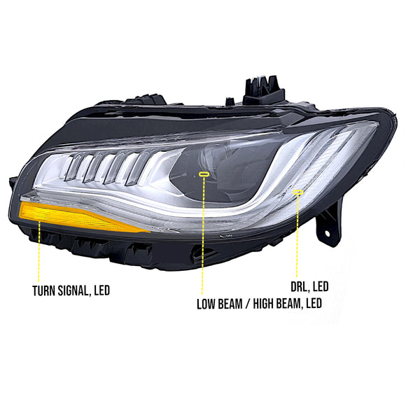 2017–2019 Lincoln MKZ links + rechts LED-Scheinwerfer mit AFS HP5Z13008F HP5Z13008E