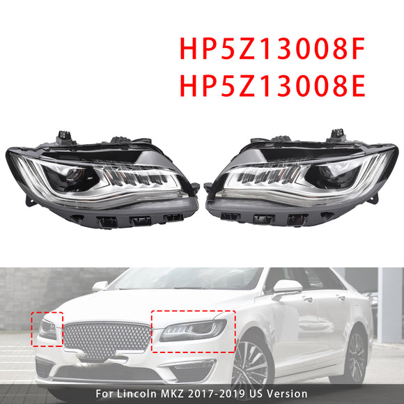2017–2019 Lincoln MKZ links + rechts LED-Scheinwerfer mit AFS HP5Z13008F HP5Z13008E