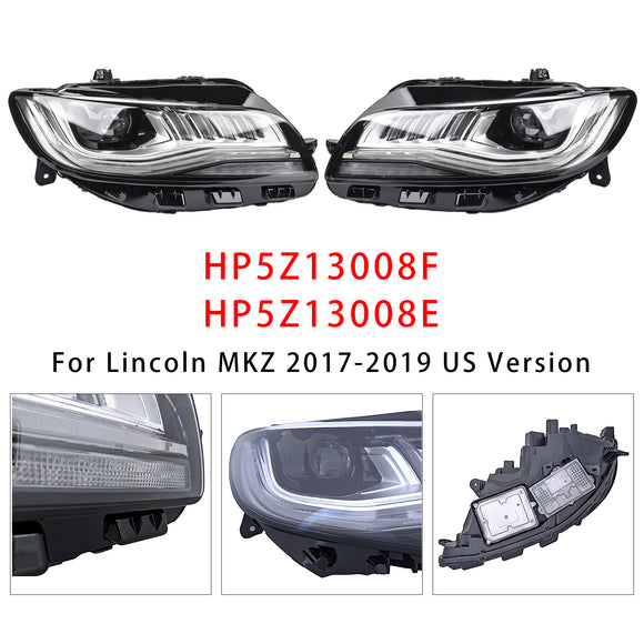 2017–2019 Lincoln MKZ links + rechts LED-Scheinwerfer mit AFS HP5Z13008F HP5Z13008E