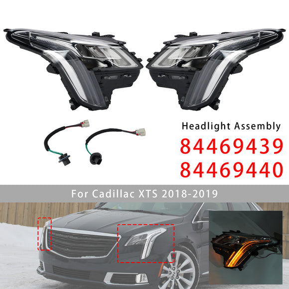 2018–2019 Cadillac XTS Links + Rechts LED-Scheinwerfer 84469439 84469440