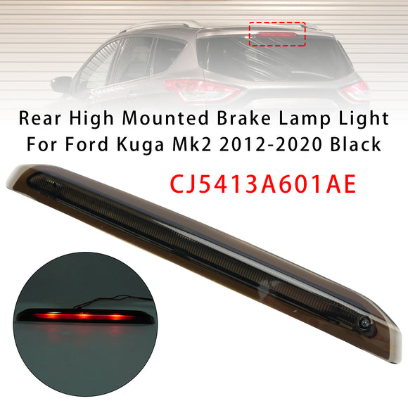 Rear High Mounted Brake Lamp Light Black For Ford Kuga Mk2 2012-2020