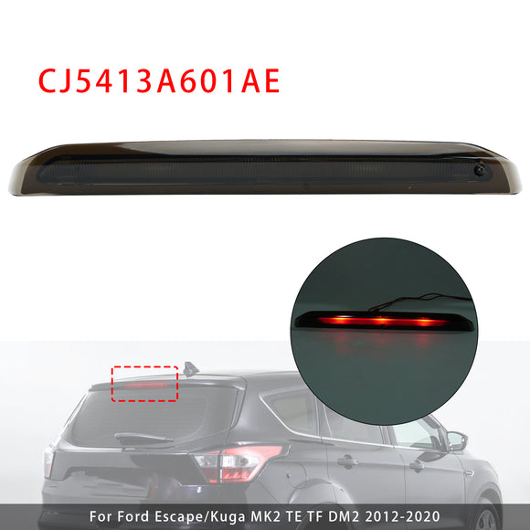 Rear High Mounted Brake Lamp Light Black For Ford Kuga Mk2 2012-2020